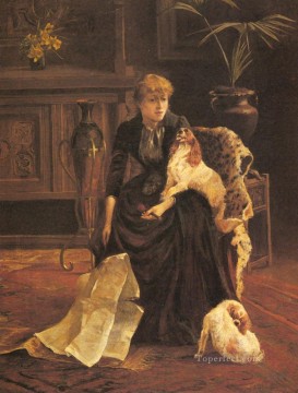 コンパニオンアニマル アーサー・ウォードル犬 Oil Paintings